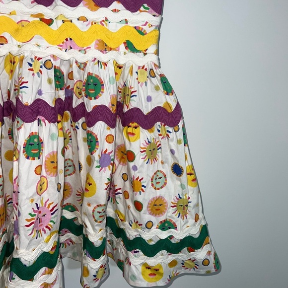 CeliaB Suhail Dress Sun Moon Print Astronomy Kitschy Whimsical Colorful dress xs - Picture 7 of 14